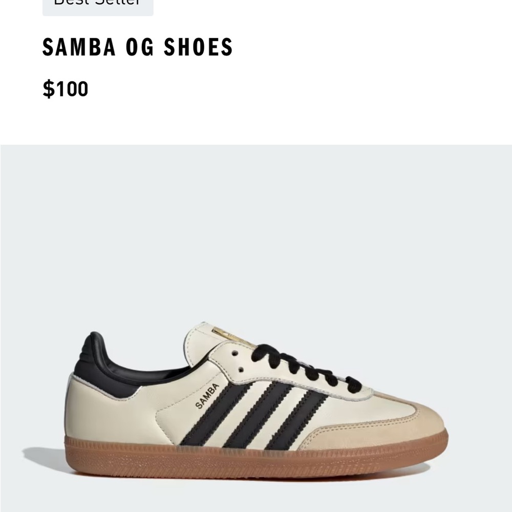Adidas Samba OG Sneakers - Black and Cream